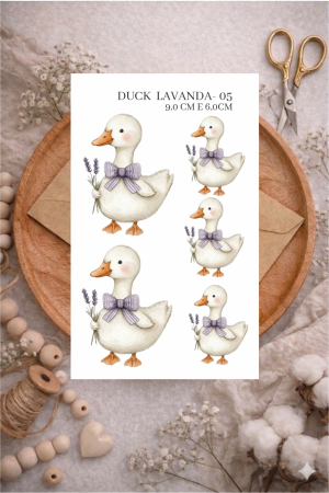 DUCK LAVANDA 9,0CM E 6,0 CM