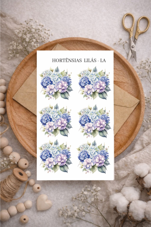 HORTÊNSIAS LILÁS - 6,0CM