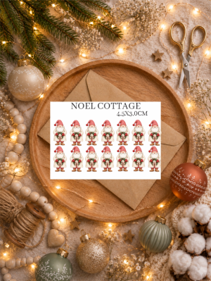 NOEL COTTAGE - Adesivo DTF UV de Natal