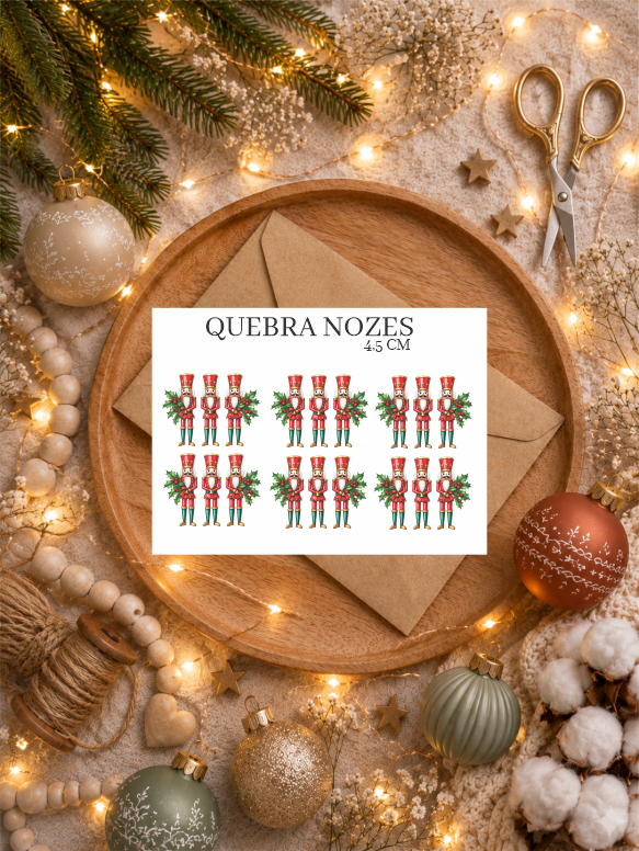 QUEBRA NOZES - Adesivo DTF UV de Natal