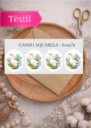 GANSO AQUARELA - ADESIVO DTF TÊXTIL