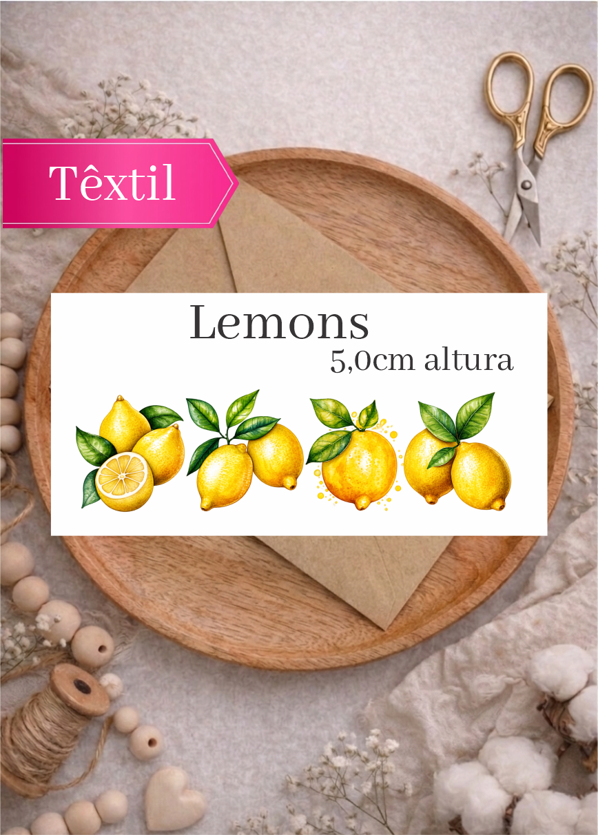 LEMONS -ADESIVO DTF TÊXTIL