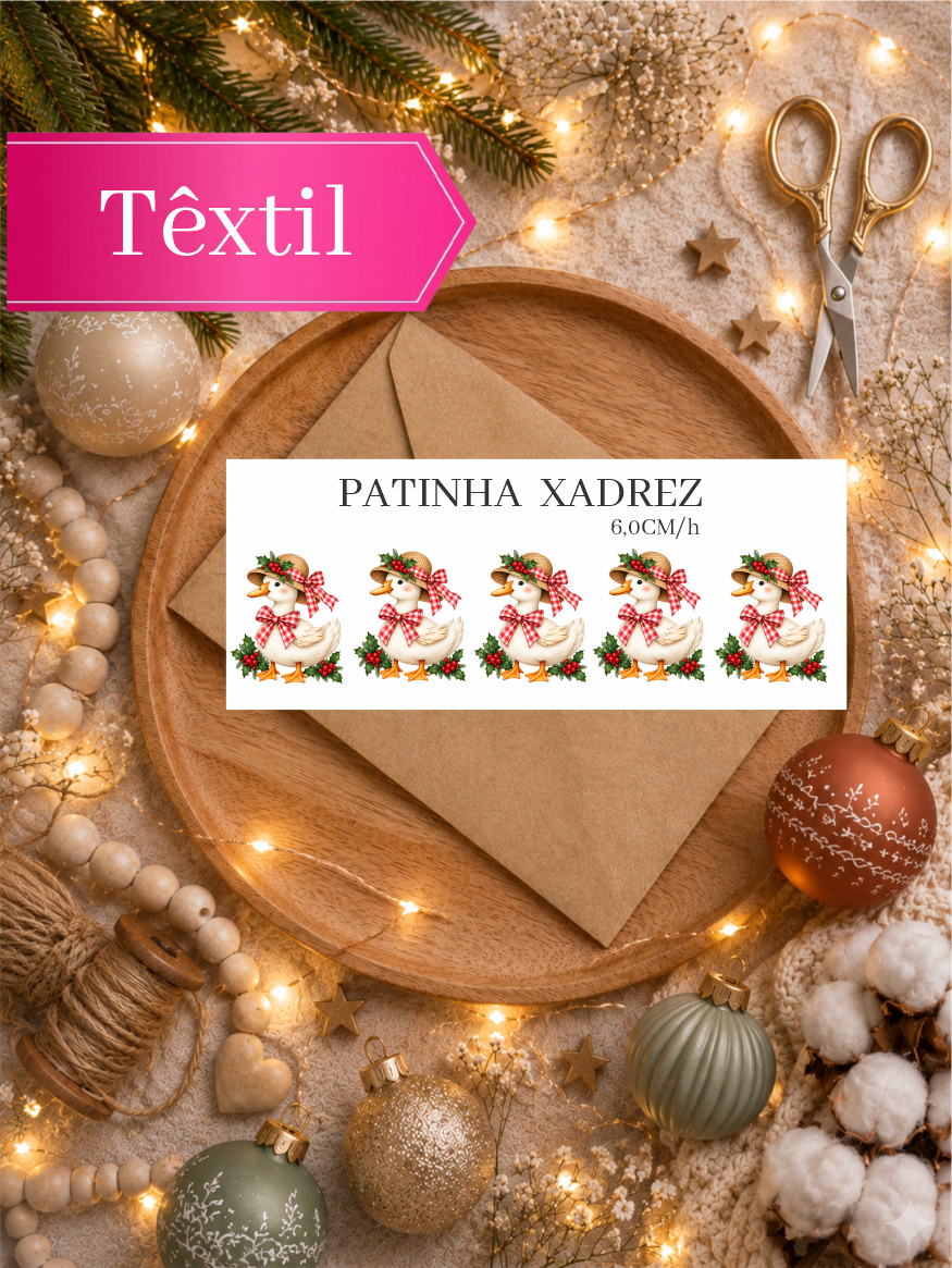 PATINHA XADREZ - ADESIVO DTF TEXTIL