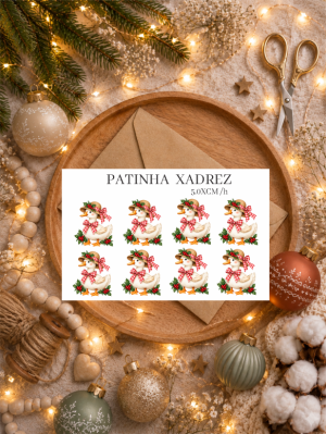 PATINHA XADREZ - ADESIVO DTF UV DE NATAL