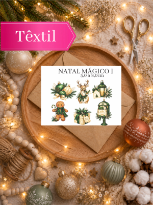NATAL MÁGICO I  5,0 A 8,0 CM - ADESIVO DTF TÊXTIL
